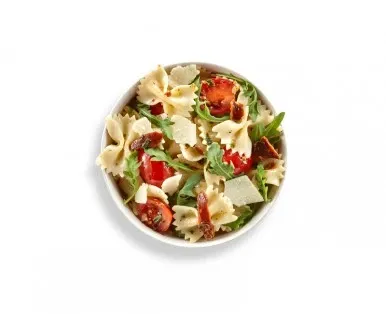 FARFALLE PASTA SALAD WITH PROSCUITTO ARUGULA AND PARMESAN