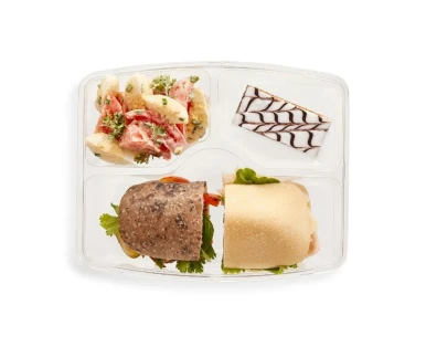 TWO CIABATTA HALF-SANDWICHES IN A MEAL BOX