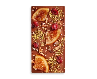 CHOCOLATE BAR WITH CANDIED FRUIT AND NUTS