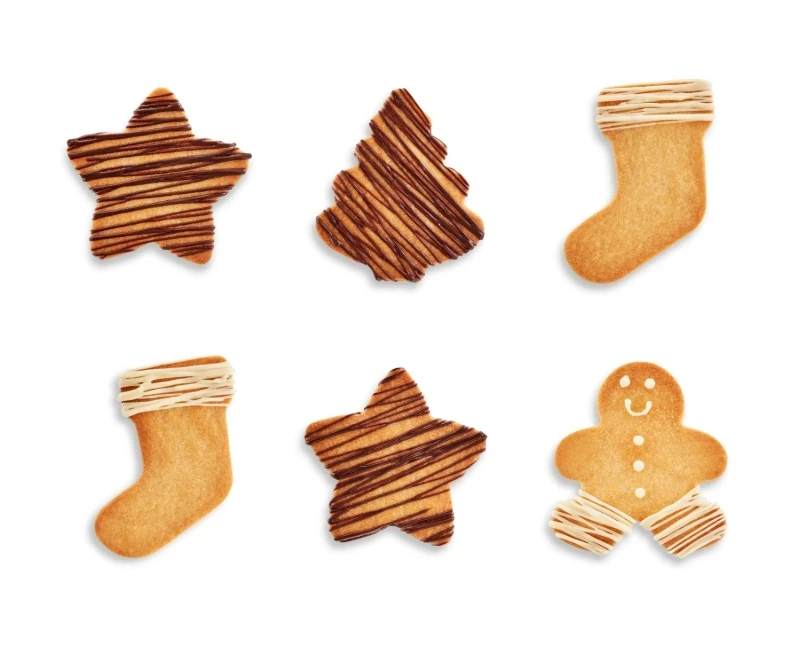 SIX PLAIN HOLIDAY COOKIES