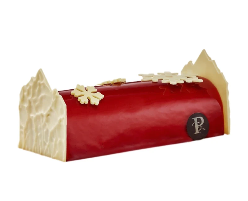 RASPBERRY RED VELVET YULE LOG