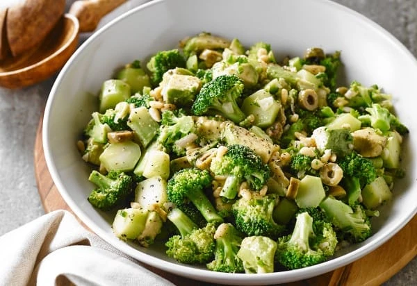 Warm Al Dente Broccoli Salad